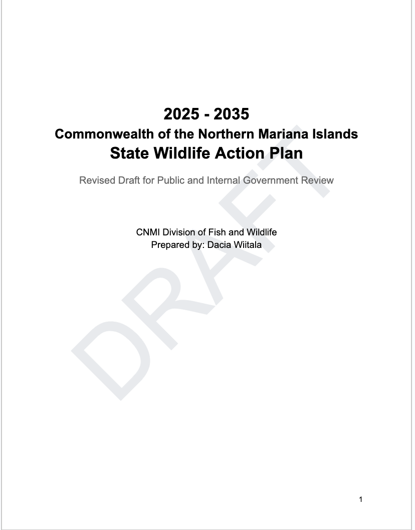 CNMI Wildlife Action Plan thumbnail