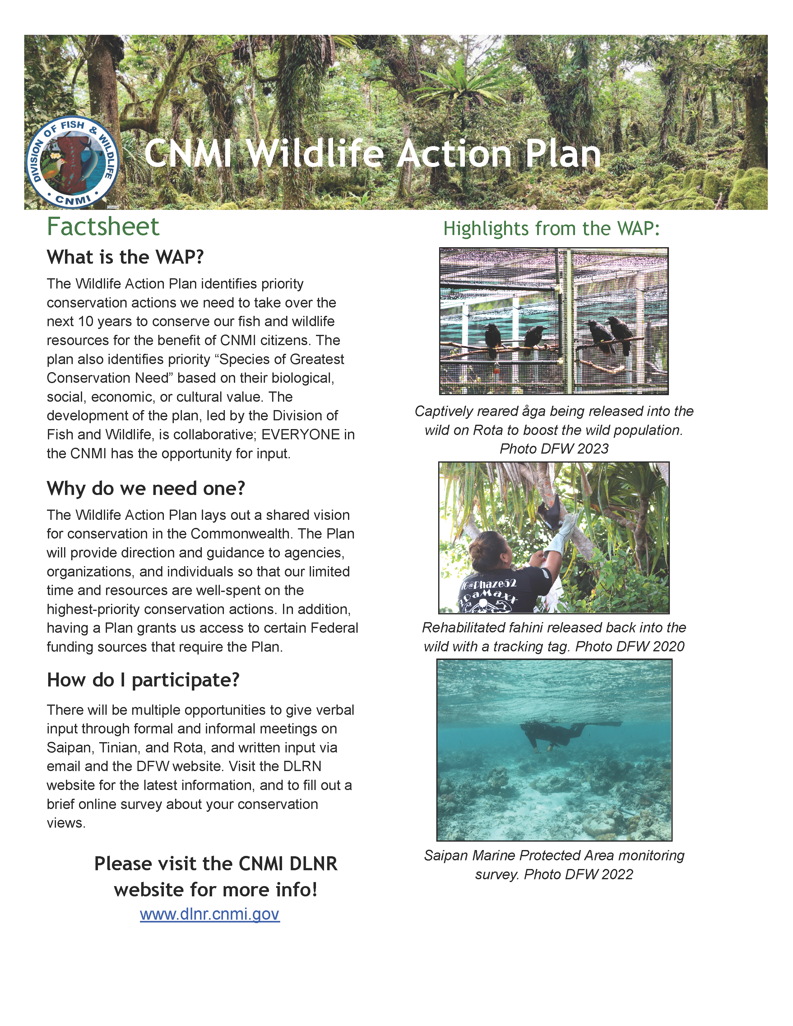 CNMI Wildlife Action Plan thumbnail